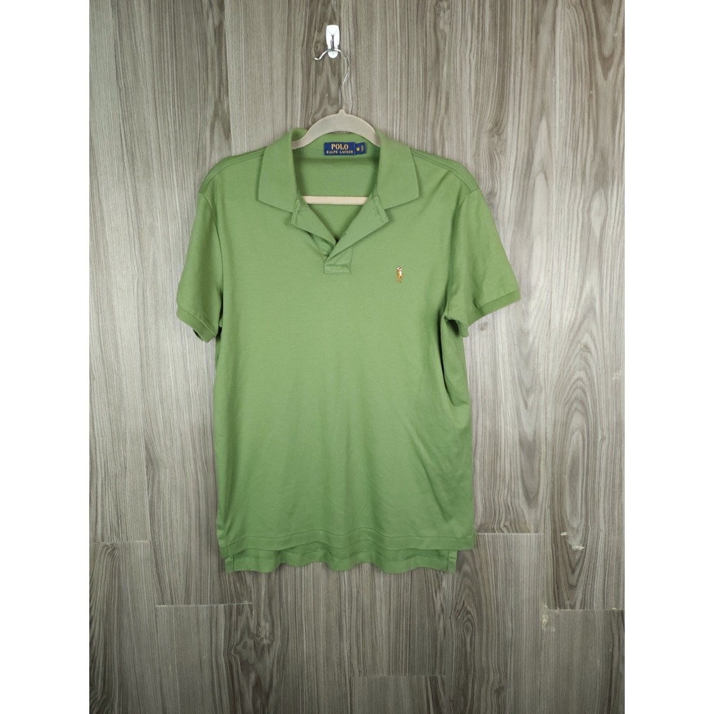 Polo Ralph Lauren‎ Mens Green Short Sleeve Cotton Polo Shirt Size Medium
